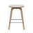 Hoxha Leather Square Counter Stool With Stained Poplar Wood Frame And 360-Degree Swivel Hoxha Collection-1281009137