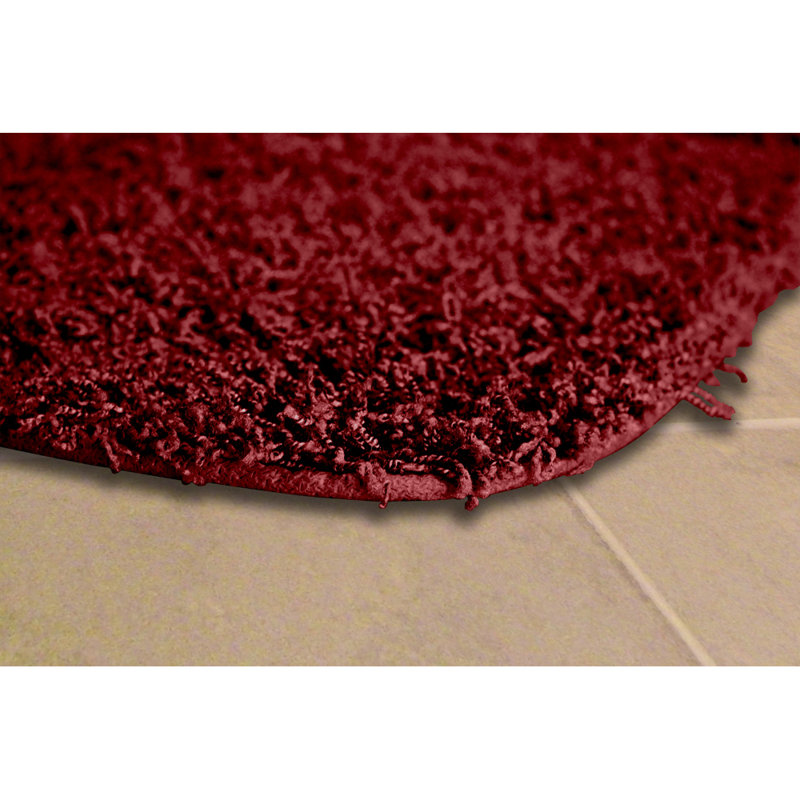 Frechette Nylon Bath Rug with Non-Slip Backing, Runner 22" x 60", Chili Pepper Red