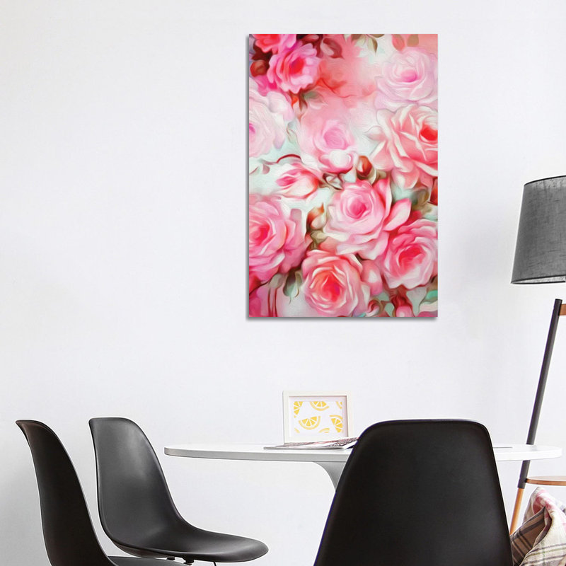 Shabby Elegance Pink by Jacqueline Maldonado - Wrapped Canvas Print, 101.6 cm H x 66.04 cm W x 1.91 cm D