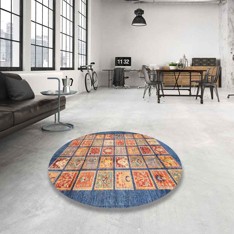 Tapis abstrait moderne 3431, Rond 7 pi