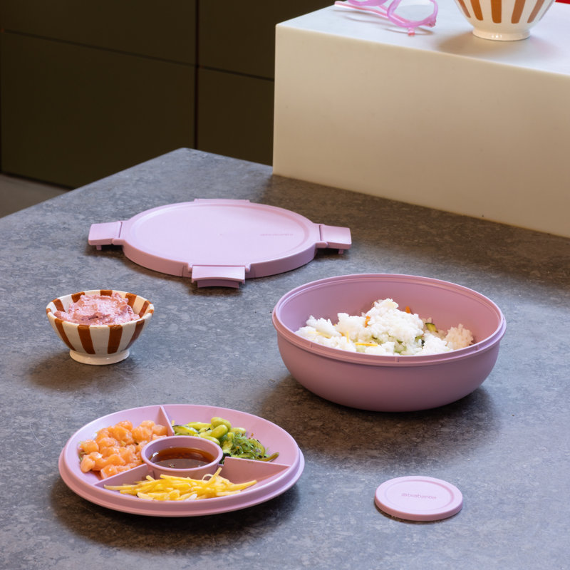 Brabantia Make & Take Salad Bowl, Lilac Pink