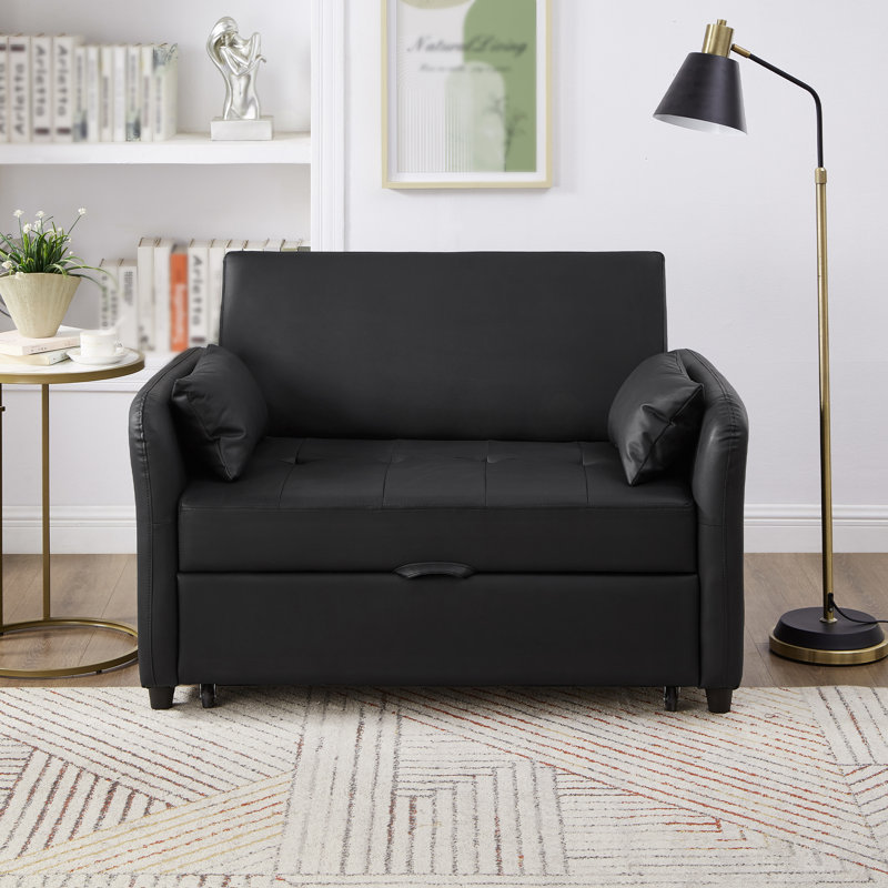 2 Seater Faux Leather Sofa Bed