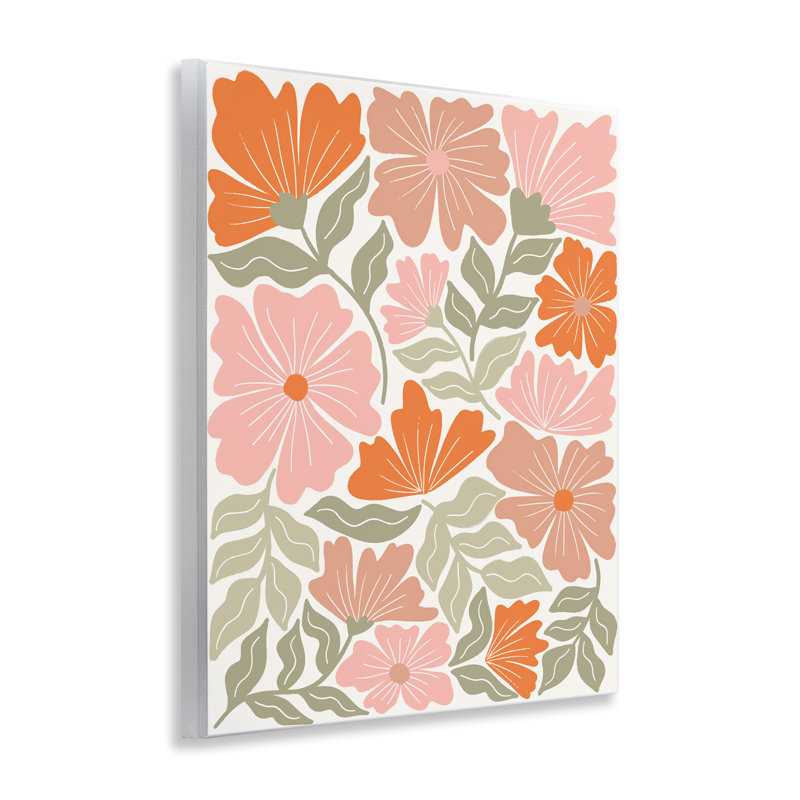 «Funky Asymmetric Florals», art mural par Taylor Shannon Designs