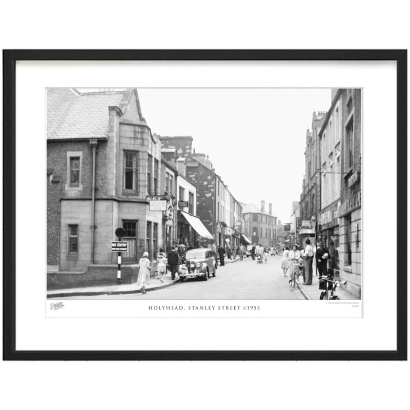 Holyhead, Stanley Street C1955 - Single Picture Frame Print, 45cm H x 60cm W x 2.3cm D