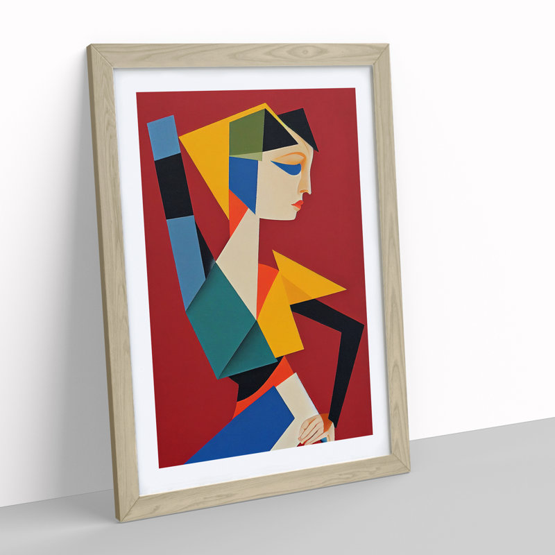 Abstract Ballerina No.4 - Wall Art, 34cm H x 25cm W x 2cm D, Oak Framed