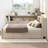 Full Size Wood Daybed With Storage Shelves And Trundle