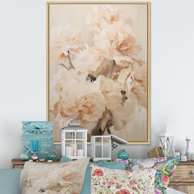 " Beige Carnations Arrangement IV "