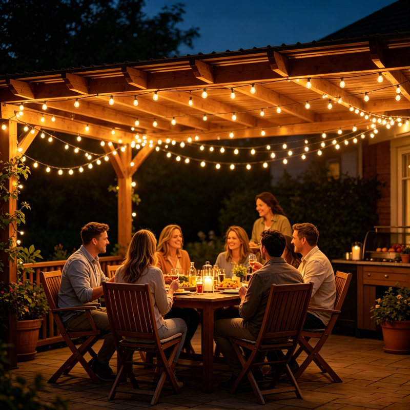 Shatterproof LED Outdoor Patio String Lights