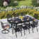 Alyah Rectangular 8-Person 84" Long Dining Set with Cushions