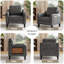 Fauteuil large en similicuir rembourré-230165342