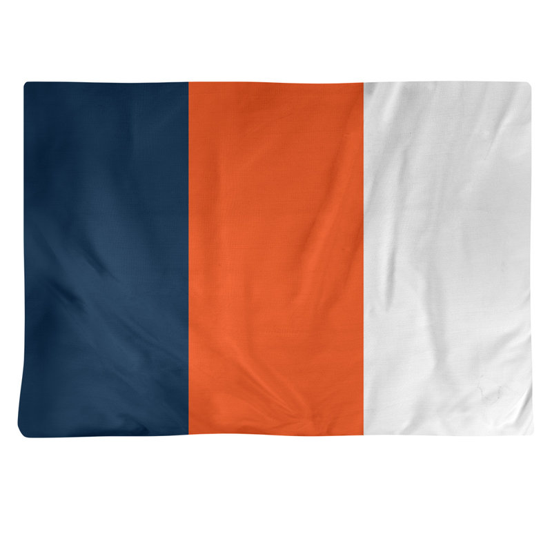 Récapitulatif 18" à rayures de football Denver, Orange, blanc cassé