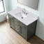 Plateau de meuble-lavabo simple 48 po en pierre reconstituée avec lavabo - pour remplacement de meuble-lavabo, sans armoire