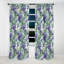Green Purple Bamboo Serenade Tropical Pattern II - Floral Blackout Curtain - 1 Panels-107545894
