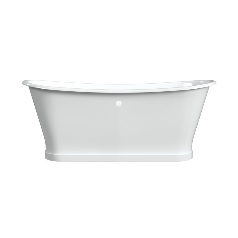 Balmoral 68'' L Freestanding Soaking Bathtub, White Interior with White Exterior