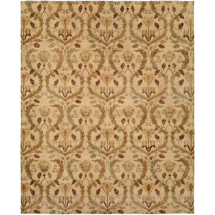 Wool Damask Indoor Rug