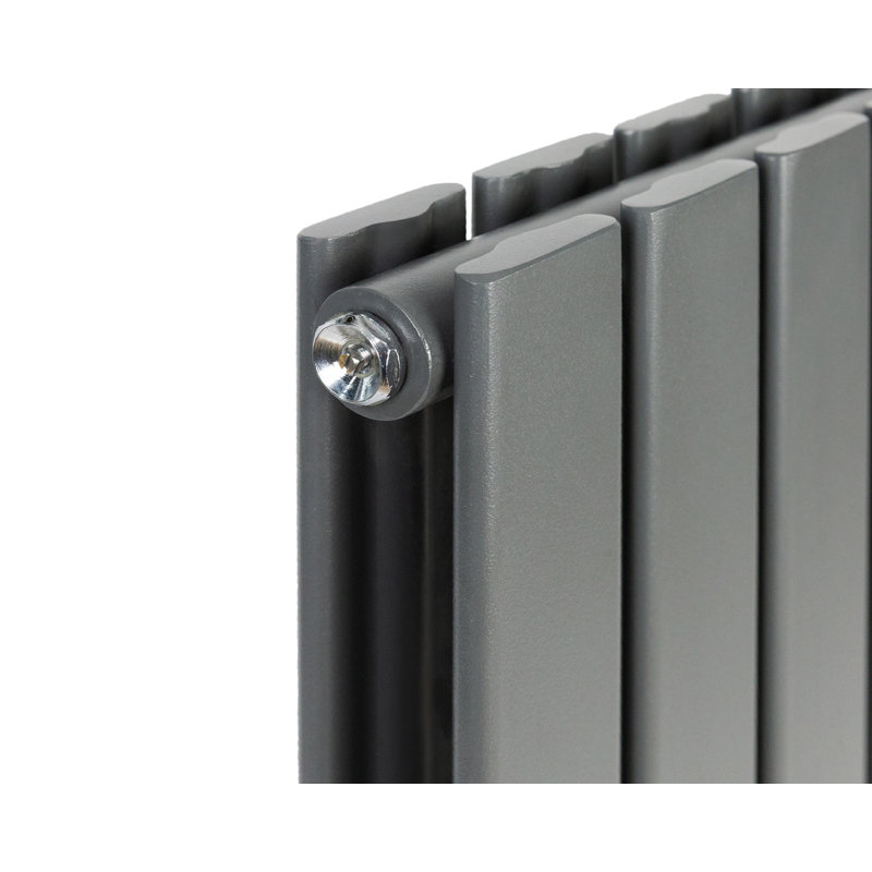 Horizontal Flat Panel Radiators, Grey, 60cm H x 88.4cm W x 5.8cm D