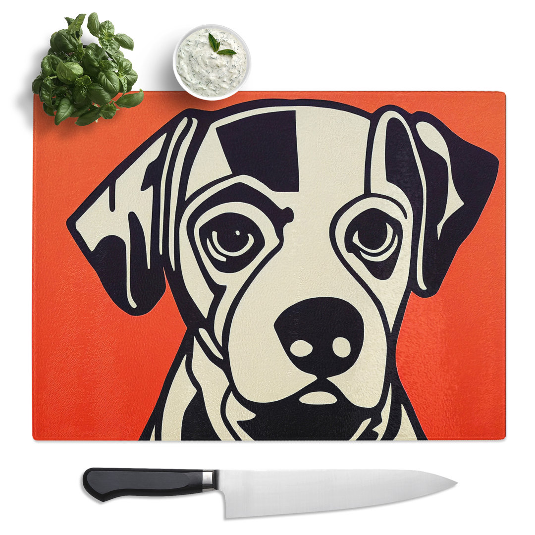 Dog Vol.2  Glass Chopping Board