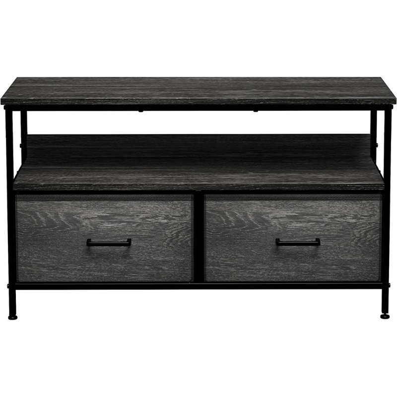 Commode télé avec 2 tiroirs Sorbus, Noir