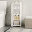 Armoire de rangement pour salle de bain, armoire de coin avec 2 portes et tablette réglable, armoire à papier hygiénique étroite, organisateur de salle de bain pour petits espaces-1937838138-1937838134