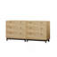 Ensemble d'armoires de rangement à 3 tiroirs en corde tissée, polyvalent et élégant pour plusieurs pièces, parfait pour organiser et décorer-378095136
