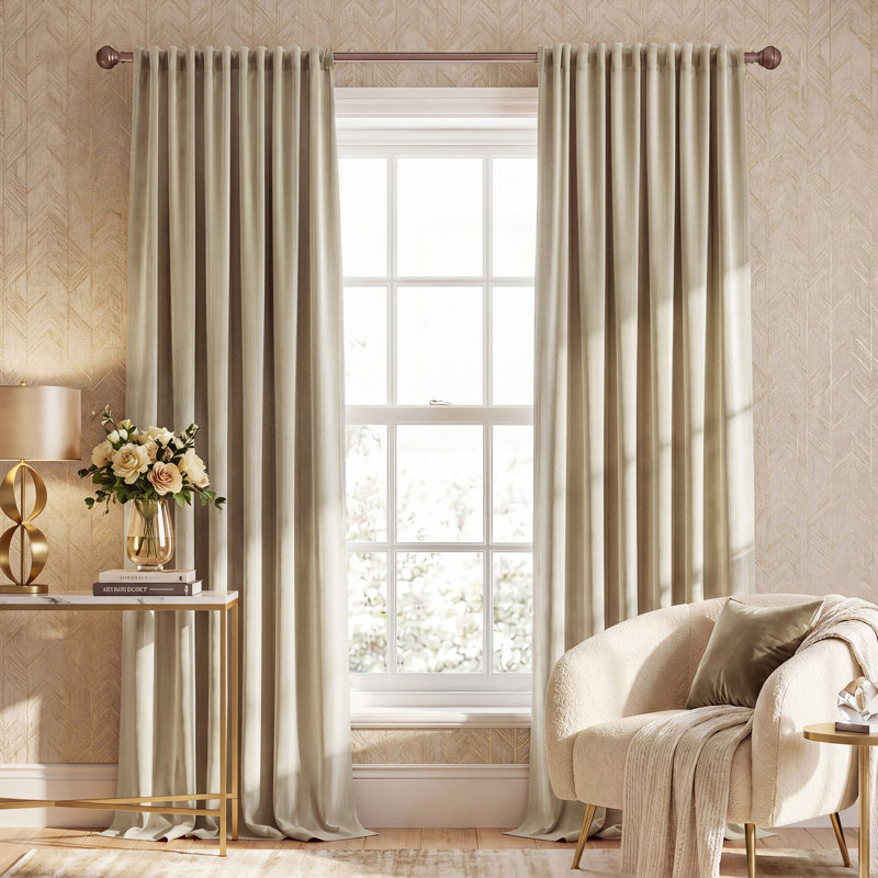  Velvet Blackout Curtains for Living Room, Thermal Insulated Luxury Drapes for Bedroom, Room Darkening Back Tab Velvet Window Treatments