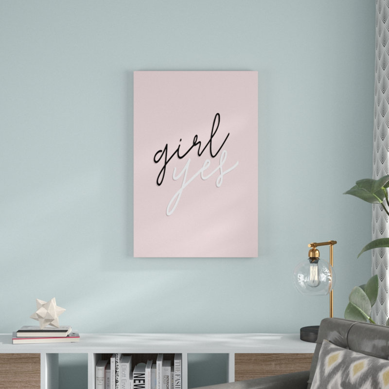 GRL PWR V by Anna Hambly - Typography Print, 91cm H x 61cm W, Wrapped Canvas