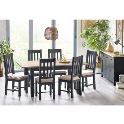 Adalaina Dining Table & 6 Bordeaux Dining Chairs