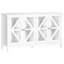 Buffet HOMcom, armoire avec 4 portes en verre trempé et tablette de rangement réglable, crédence, blanc
