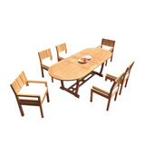 Deon Outdoor 7 - Piece Teak Dining Set
