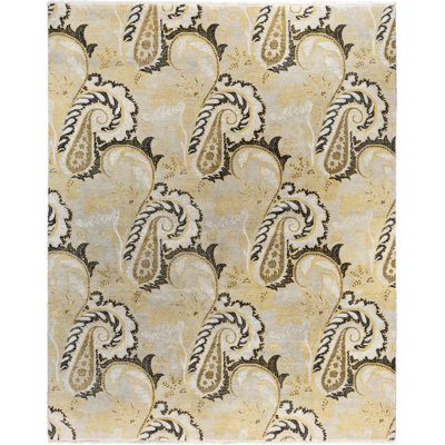 One-of-a-Kind Rectangle Wool Area Rug in Beige
