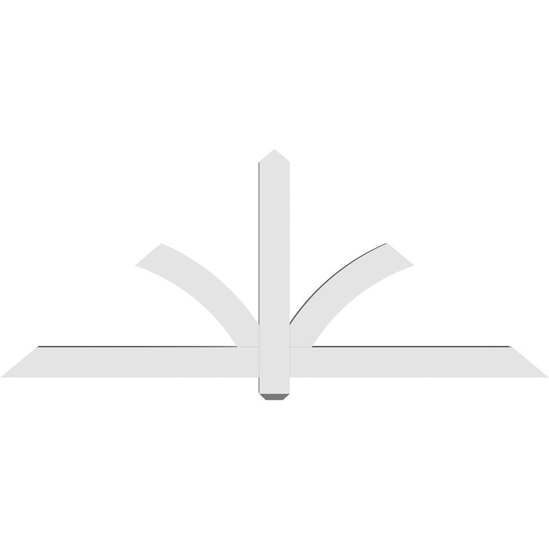Support pour pignon en PVC Redmond, H 30 po x l 72 po (pas: 10/12), P 4 po x F 4 po