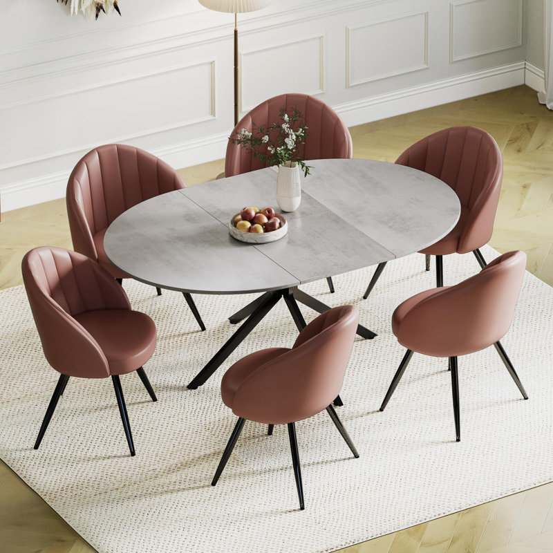 Dining Set, Brown, Grey