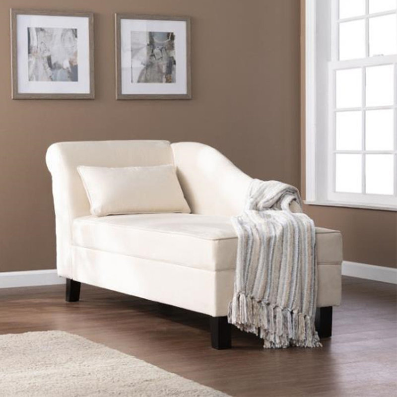 Chaise longue rembourrée Simple, Accoudoir à gauche (vu de face)