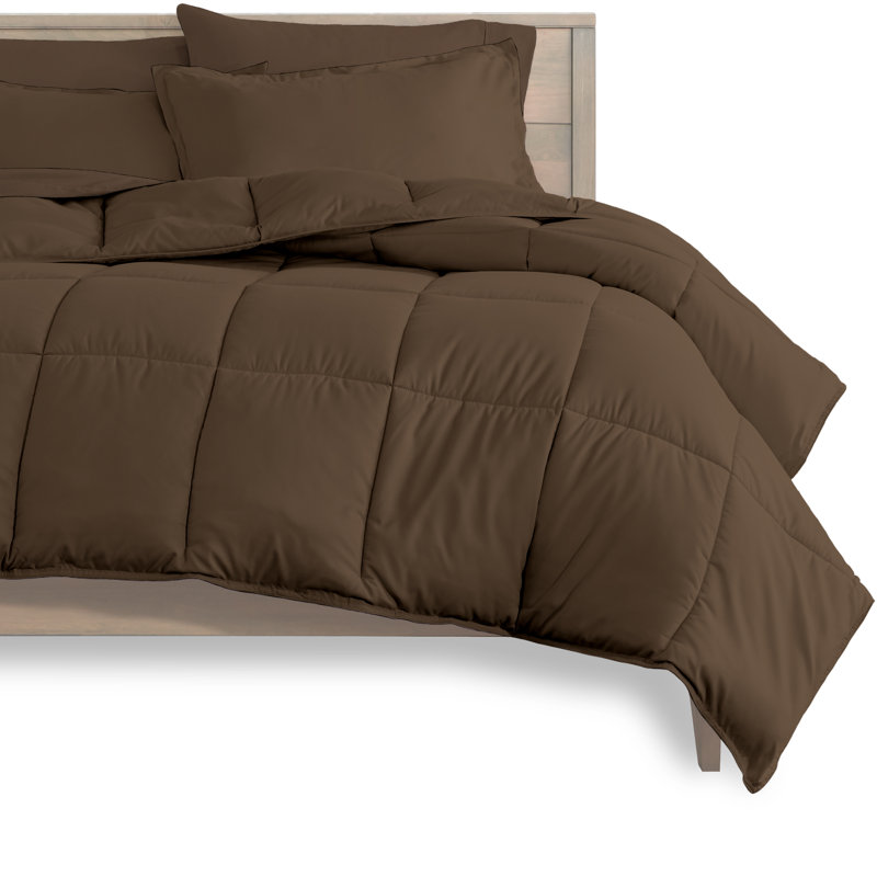 Modern & Contemporary Comforter, Chocolate/Cocoa, King Comforter + Pillowcases