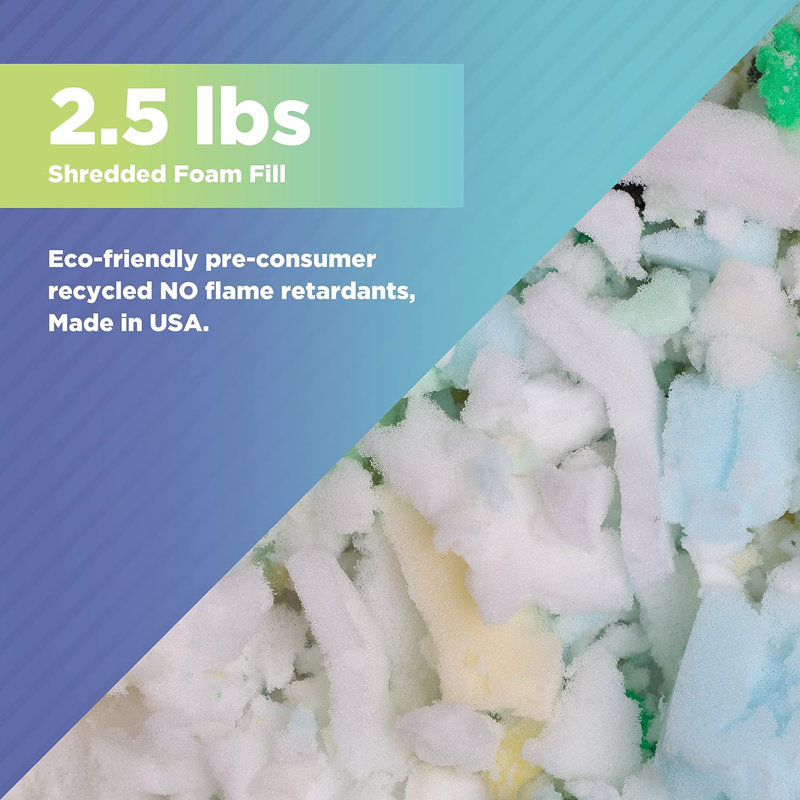 Rembourrage en mousse déchiquetée à partir de matériaux recyclés - Mousse de remplissage de sac de pois déchiquetée durable