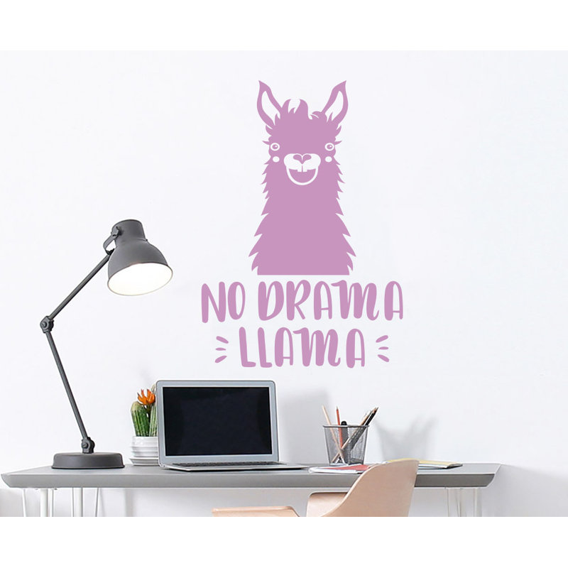 Décalcomanie murale de chambre de bébé llama, Lilas