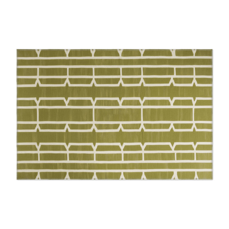 Trellis Brown Indoor and Outdoor Area Rug, Rectangle 4' x 6'