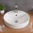 EAGO 18.5'' White Ceramic Circular Bathroom Sink with Overflow