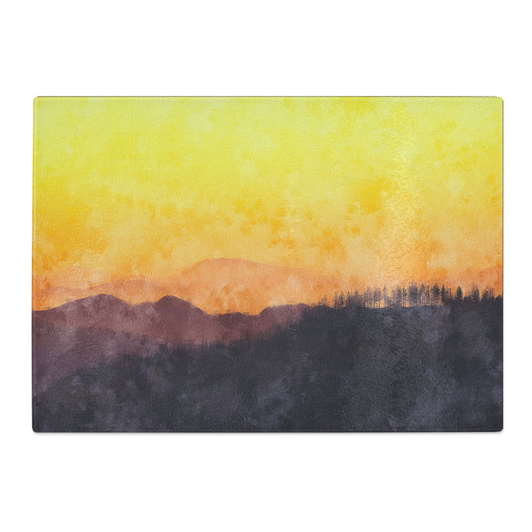 Tempered Glass Sunset View Chopping Board