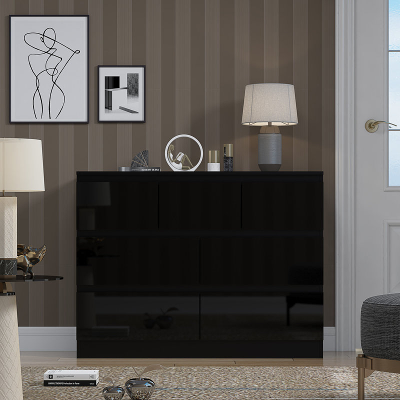 Carlton 7 Drawer Merchant Chest Of Drawers: 4 + 3 Configuration. Matt Finish. Scratch Resistant. Modern No Handle Design.