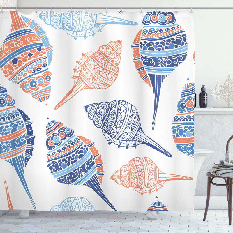 Shower Curtain with Hooks Included, 70" H x 69" W