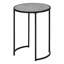 Table d'appoint, table d'appoint, ronde, de bout, table de chevet, stratifié gris lampe, contemporain, moderne