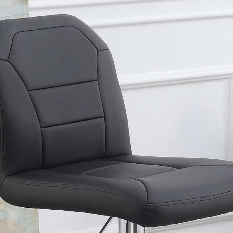 Ensemble de 2 chaises / tabouret de bar réglables, Noir, noir, noir, noir