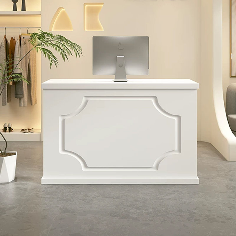 Modern Rectangular Manufactured Wood Reception Desk