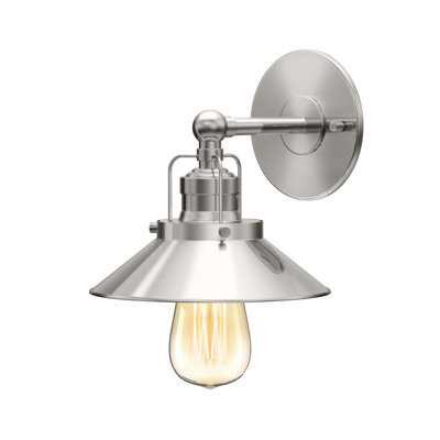 Modern Farmhouse 1 - Light Armed Sconce | Wall Mount 1-Light Metal Sconce