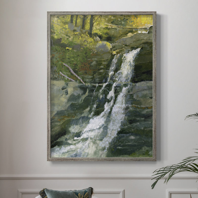 Impression encadrée Kent Falls - bois massif, H 11 po x l 9 po