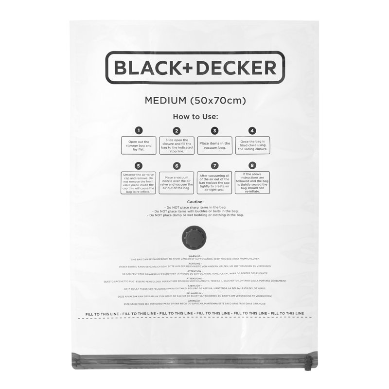 Black And Decker Plastic / Acrylic Vacuum Storage Bags