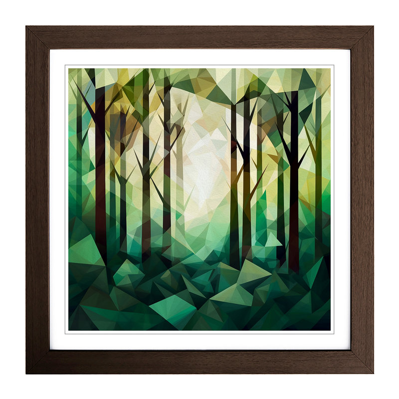 Single Picture Frame Print on Wood, Walnut