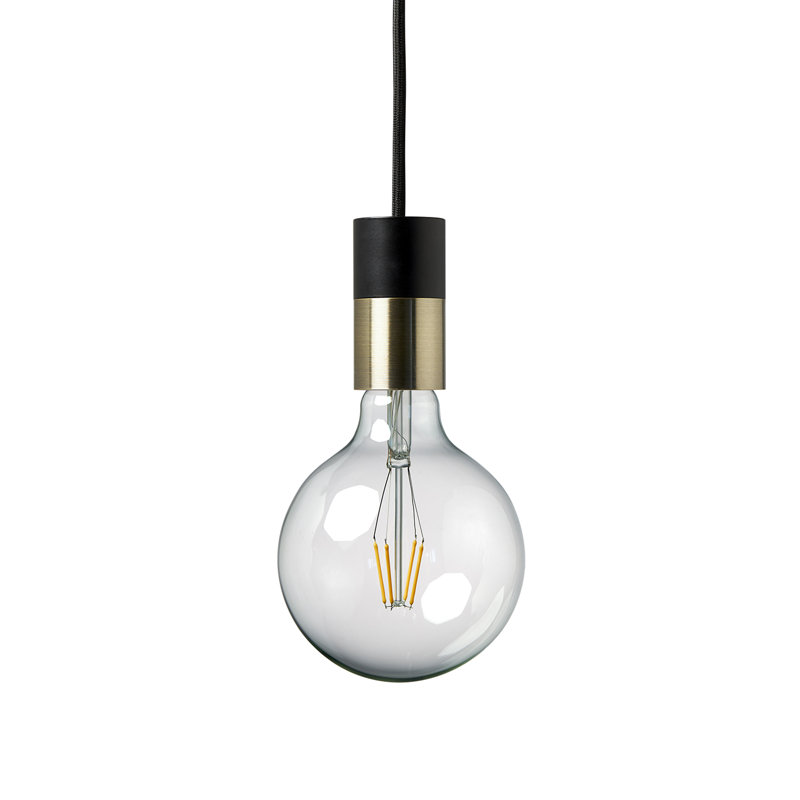Kaelyn 1 - Light Single Pendant, Black/Brass