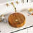 16" X 16" Vessel Sink Teak Wood Washbasin With Drainage Hole & Smooth Finish